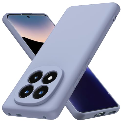 Byvuwiay Hülle kompatibel mit Xiaomi Redmi Note 14 Pro+5G Hülle, weiche TPU Flüssigsilikonhülle, Handyhülle Stoßfest Kratzfest Schutzhülle Xiaomi Redmi Note 14 Pro+5G Case, Lavendelgrau von Byvuwiay