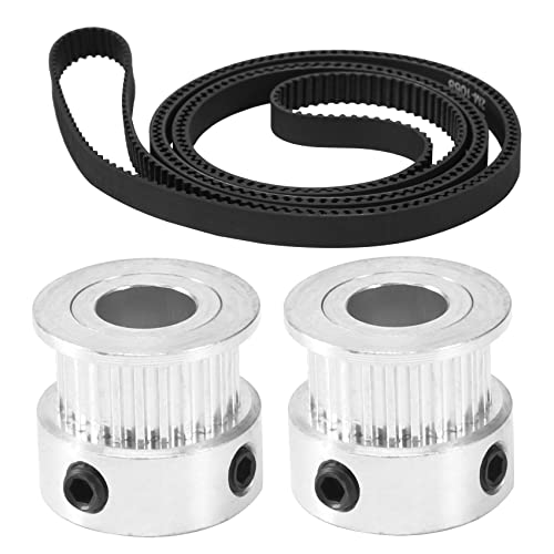 Bzocio Z-Achsen GT2 Zeitliche Koordinierung GüRtel Zahnriemen Scheiben Satz 24 Zahn Synchron Rad und 1068 Mm Riemen für X5SA / X5SA / X5SA-2E 3D DRUCKER von Bzocio