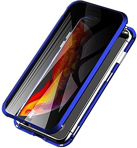 C/N Anti-peep Magnetische Hülle für Samsung Galaxy S9+/Plus mit Sichtschutz Handyhülle 360 Grad Doppelseitig Gehärtetes Glas Schutzhülle Magnetische Adsorption Anti-Spähen Sichtschutz Anti-Spy Case von C/N