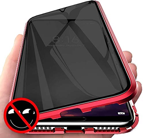 C/N Anti-peep Magnetische Hülle für Samsung Galaxy S9+/Plus mit Sichtschutz Handyhülle 360 Grad Doppelseitig Gehärtetes Glas Schutzhülle Magnetische Adsorption Anti-Spähen Sichtschutz Anti-Spy Case von C/N