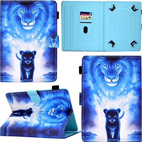 C/N DodoBuy Hülle für 9,7" 10" 10,1" Zoll Android Tablets, PU Leder Flip Smart Cover Schutzhülle Tasche Brieftasche Wallet Case Schale Ständer mit Kartenfächer Magnetverschluss - Löwe C/N DodoBuy Hülle für 9,7" 10" 10,1" Zoll Android Tablets, PU Leder Flip Smart Cover Schutzhülle Tasche Brieftasche Wallet Case Schale Ständer mit Kartenfächer Magnetverschluss - Löwe von C/N