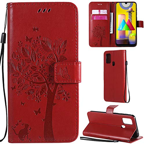 C/N DodoBuy Hülle für Google Pixel 4A 4G, Katze Baum Muster Flip PU Leder Schutzhülle Handy Tasche Case Cover Standfunktion mit Kartenfächer - Rot C/N DodoBuy Hülle für Google Pixel 4A 4G, Katze Baum Muster Flip PU Leder Schutzhülle Handy Tasche Case Cover Standfunktion mit Kartenfächer - Rot von C/N
