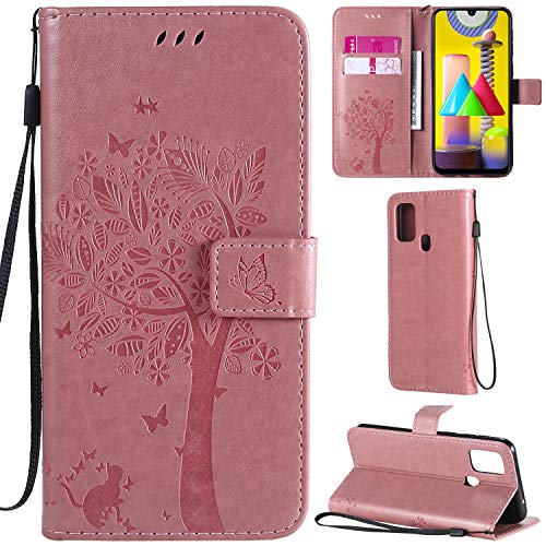 C/N DodoBuy Hülle für Google Pixel 4A 5G, Katze Baum Muster Flip PU Leder Schutzhülle Handy Tasche Case Cover Standfunktion mit Kartenfächer - Rosa C/N DodoBuy Hülle für Google Pixel 4A 5G, Katze Baum Muster Flip PU Leder Schutzhülle Handy Tasche Case Cover Standfunktion mit Kartenfächer - Rosa von C/N