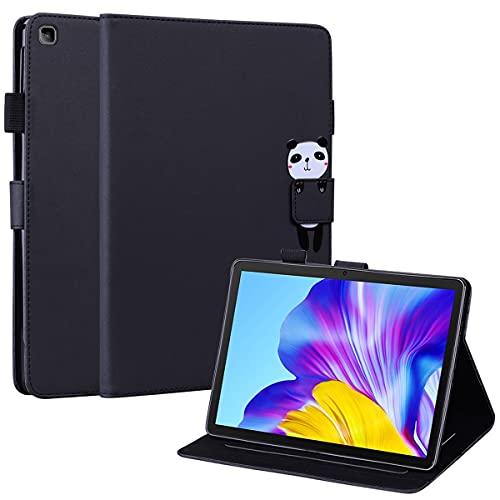 C/N DodoBuy Hülle für Huawei MatePad 10.4 Zoll, Cartoon Tiere Muster Magnetische Flip Smart Cover PU Leder Schutzhülle Tasche Brieftasche Wallet Case Ständer mit Kartenfächer - Schwarz Panda von C/N