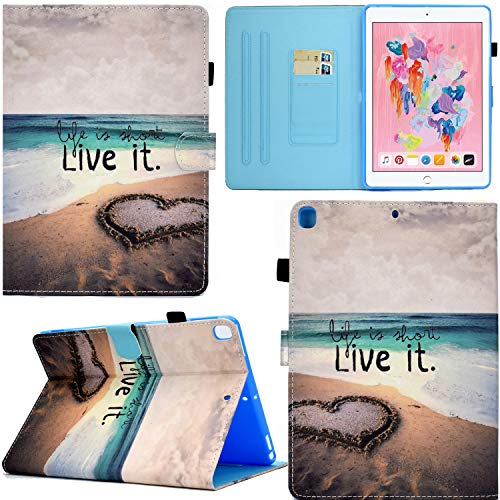 C/N DodoBuy Hülle für iPad Mini1/2/3/4/5, PU Leder Flip Smart Cover Schutzhülle Tasche Brieftasche Wallet Case Schale Ständer mit Kartenfächer Magnetverschluss - Liebe von C/N
