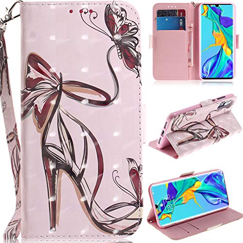 C/N DodoBuy Hülle für iPhone 12 Mini, 3D Magnetische Flip PU Leder Schutzhülle Handy Tasche Case Cover Ständer mit Kartenfächer Trageschlaufe - High Heel von C/N