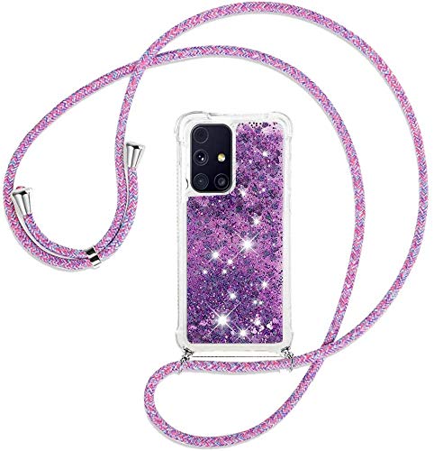 C/N Handykette für Samsung Galaxy M51 Hülle,Glitzer Hülle Flüssig Bewegende Treibsand Transparent Handyhülle - Silikonhülle, Hülle mit Band, Stylische Kette mit Hülle für Samsung Galaxy M51 C/N Handykette für Samsung Galaxy M51 Hülle,Glitzer Hülle Flüssig Bewegende Treibsand Transparent Handyhülle - Silikonhülle, Hülle mit Band, Stylische Kette mit Hülle für Samsung Galaxy M51 von C/N