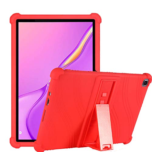 C/N Hülle für Huawei Matepad T10/T10S, Stand Silikon kinderfreundliche Stoßfest Schützend Abdeckung Hüllen für Huawei Matepad T10/T10S 2020 10.1 Zoll Tablet, Rot von C/N