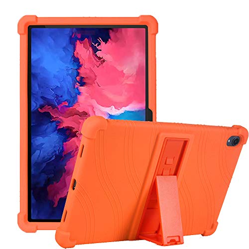 C/N Hülle für Lenovo Tab P11, Stand Silikon kinderfreundliche Stoßfest Schützend Abdeckung Hüllen für Lenovo Tab P11 11-Zoll 2020 TB-J606F/J606X, Orange von C/N