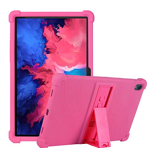 C/N Hülle für Lenovo Tab P11, Stand Silikon kinderfreundliche Stoßfest Schützend Abdeckung Hüllen für Lenovo Tab P11 11-Zoll 2020 TB-J606F/J606X, Rosa von C/N