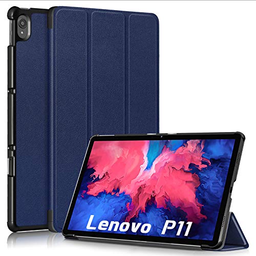 C/N Hülle für Lenovo Tab P11, Ultra Schlank Schutzhülle Etui mit Standfunktion Smart Case Cover für Lenovo Tab P11, Blau von C/N