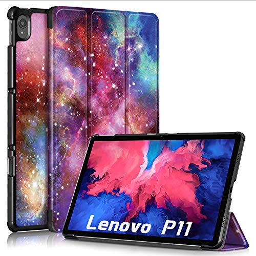 C/N Hülle für Lenovo Tab P11, Ultra Schlank Schutzhülle Etui mit Standfunktion Smart Case Cover für Lenovo Tab P11, Galaxis von C/N