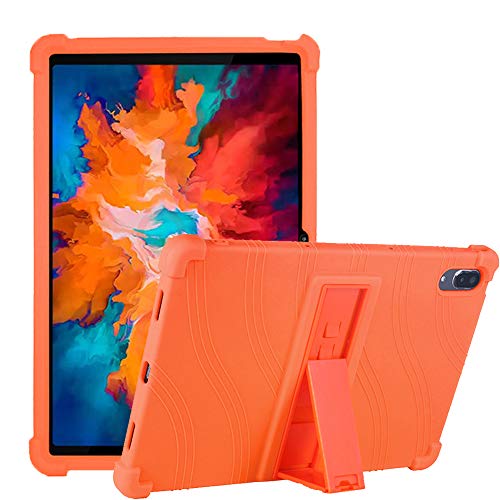 C/N Hülle für Lenovo Tab P11 Pro, Stand Silikon kinderfreundliche Stoßfest Schützend Abdeckung Hüllen für Lenovo Tab P11 Pro 11.5 (TB-J706F/TB-J706L) 2020, Orange von C/N