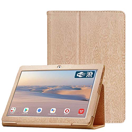 C/N Hülle für YESTEL T5, Leicht PU Leder Folio Ständer Schutzhülle Etui Case für YESTEL T5 10 Zoll Tablet, Gold von C/N