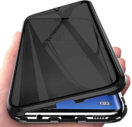 C/N Wishcover Anti-peep Magnetische Hülle für Samsung Galaxy A51 4G mit Sichtschutz Handyhülle 360 Grad Doppelseitig Gehärtetes Glas Schutzhülle Magnetische Adsorption Anti-Spähen Anti-Spy Case von C/N