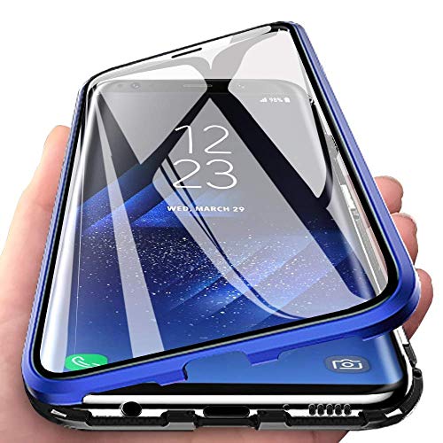 C/N Wishcover Für Huawei Mate 40 Pro Hülle,【Vorn + Hinten 9H Glas,Stark Magnetisch Case mit Magnetischer Adsorptionskasten Metall Rahmen 360 Grad Komplett Schutzhülle für Huawei Mate 40 Pro Cover von C/N