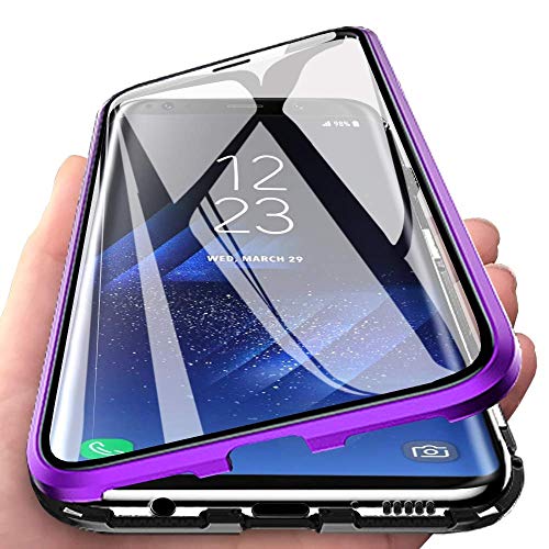 C/N Wishcover Hülle für Oppo Reno 4 Magnetische Hartglas Hülle Transparent Case Cover mit Vorderseite und Rückseite,Schutzhülle Einteiliges Ultra Dünn 360 Grad Komplett Schutz Hülle von C/N