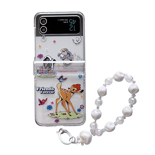 C CASESOPHY Weiche TPU-Schutzhülle mit Perlenkette für Samsung Galaxy Z Flip 3 Flip3 5G 2021 Bambi Hirsch Klopfer Kaninchen Tier Anime Cartoon Märchen Kinder Mädchen niedlich liebenswert C CASESOPHY Weiche TPU-Schutzhülle mit Perlenkette für Samsung Galaxy Z Flip 3 Flip3 5G 2021 Bambi Hirsch Klopfer Kaninchen Tier Anime Cartoon Märchen Kinder Mädchen niedlich liebenswert von C CASESOPHY
