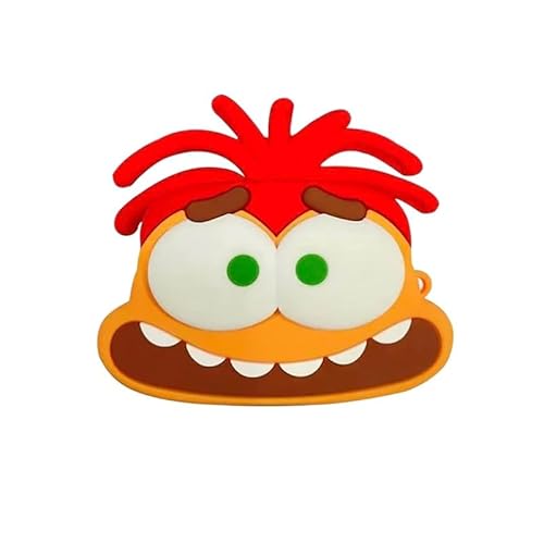 Weiche Silikon-Schutzhülle mit Schlüsselanhänger für Apple AirPods 1 2 3 Pro Inside Out Wut Angst 3D Cartoon Anime Pixar Charakter Spaß Lustig Cool Interessant Kinder Mädchen Jungen (Gelb, 3 Weiche Silikon-Schutzhülle mit Schlüsselanhänger für Apple AirPods 1 2 3 Pro Inside Out Wut Angst 3D Cartoon Anime Pixar Charakter Spaß Lustig Cool Interessant Kinder Mädchen Jungen (Gelb, 3 von C CASESOPHY