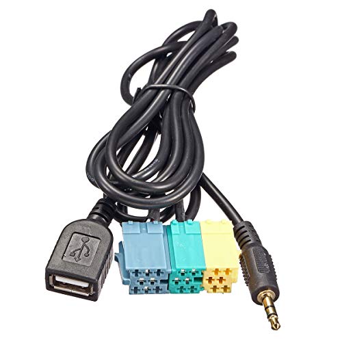 C-FUNN 3,5 mm USB Stecker Audio Adapterkabel Kia AUX Kabel CD-Player zu MP3 für Hyundai Kia Sportage von C-FUNN