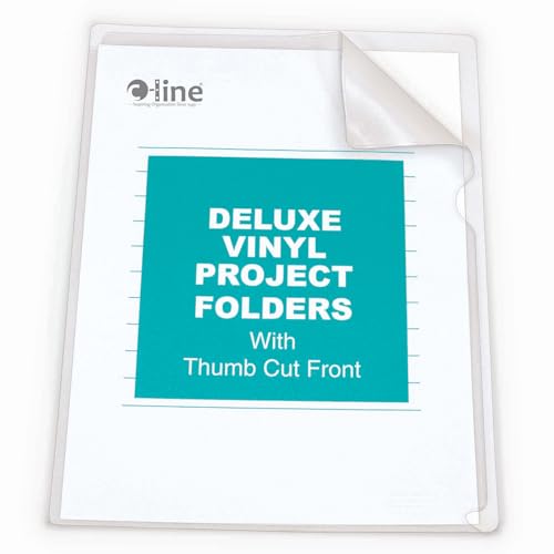 C-Line Deluxe Super Heavyweight Non-Glare Vinyl Project Folders, Letter Size, Clear, 50 per Box (62138) von C-LINE
