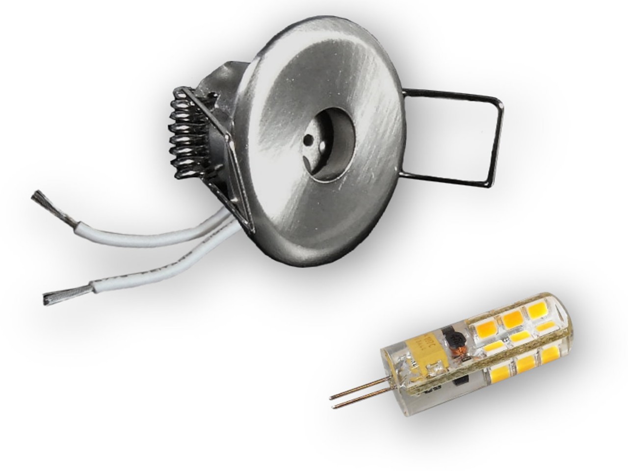 10er Set - 2W-140LM G4 LED Sternchen 40mm alu geb. (inkl. SCH-30W Trafo) von C-Light GmbH