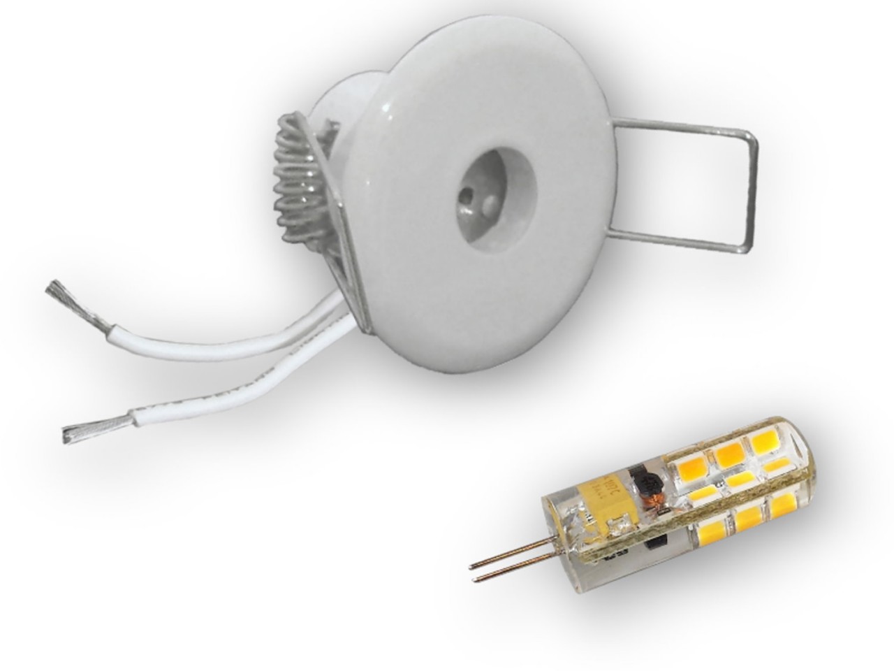 10er Set - 2W-140LM G4 LED Sternchen 40mm weiss (inkl. SCH-30W Trafo) von C-Light GmbH
