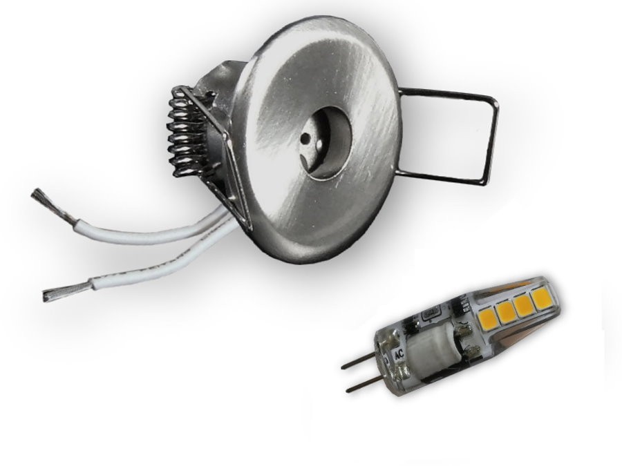 10er Set - 2W-ME G4 LED Sternchen 40mm alu geb. (inkl. SCH-30W Trafo) von C-Light GmbH