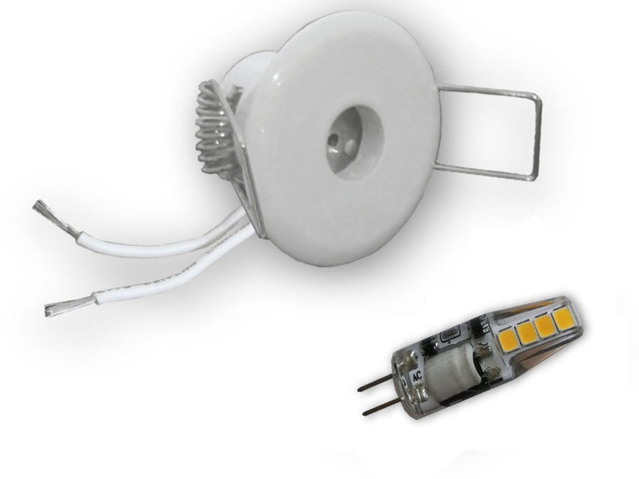 10er Set - 2W-ME G4 LED Sternchen 40mm weiss (inkl. SCH-30W Trafo) von C-Light GmbH