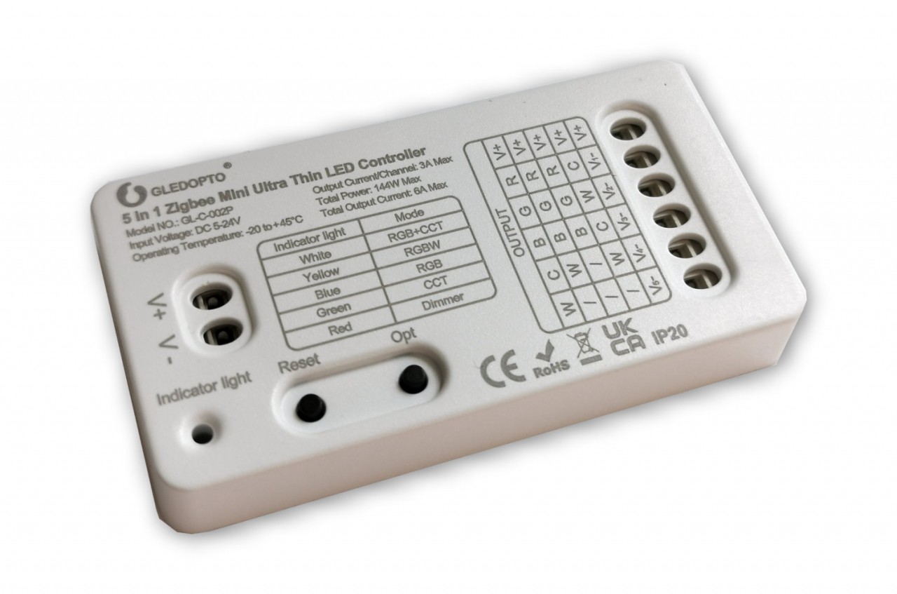 5 in 1 Zigbee + 2.4 G Mini Ultra Thin LED Controller 5 in 1 Zigbee + 2.4 G Mini Ultra Thin LED Controller von C-Light GmbH
