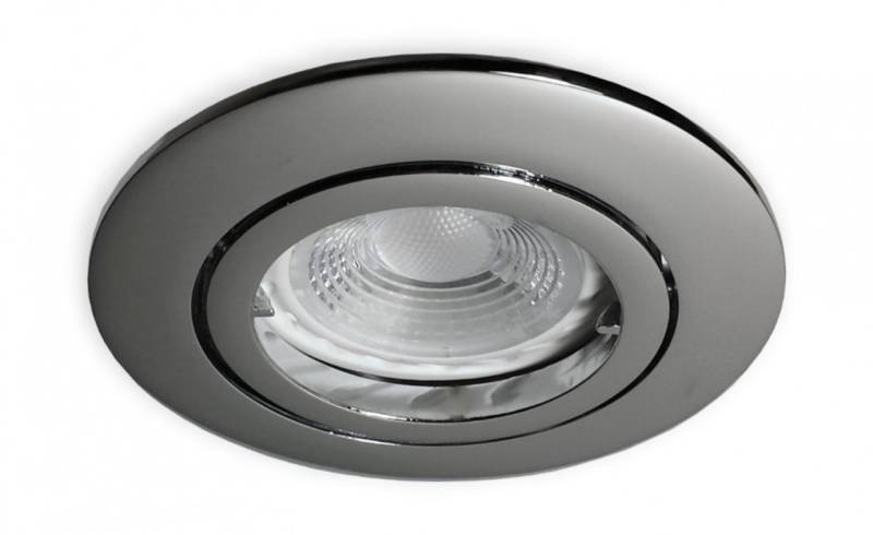5 x 5,5W LED Spot Set 12V chrom glänzend für 68 mm Lochbohrung warmweiss von C-Light GmbH
