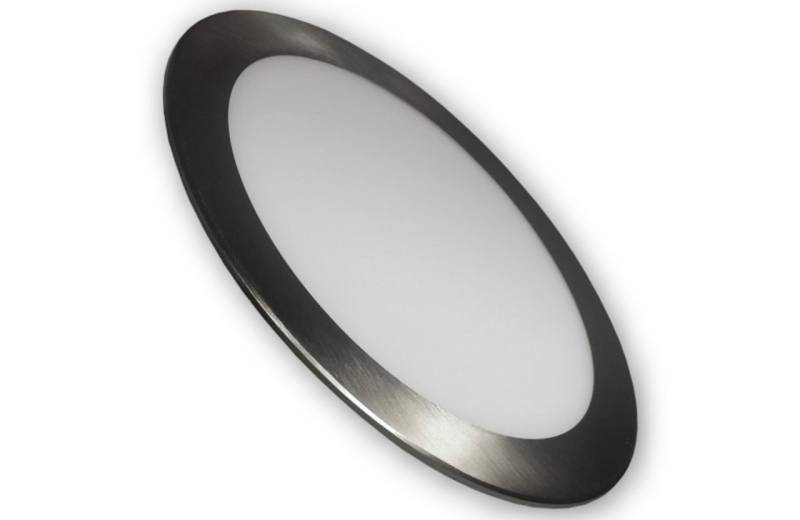 LED Einbauleuchte Panel Dimmbar 18W 230V Rund Alu-Gebürstet 2700K warmweiss von C-Light GmbH