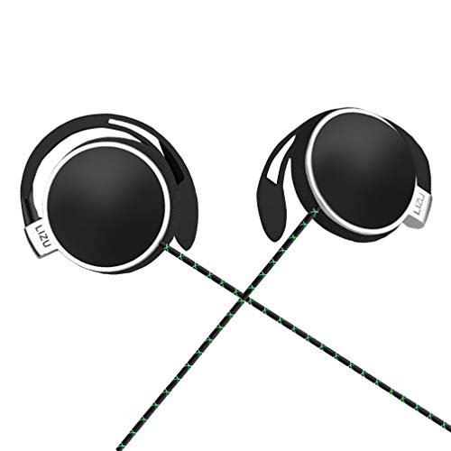 C-YOUNG Over-Ear-Kopfhörer, Stereo-Kopfhörer für Workout, Training, Fitnessstudio, kompatibel mit iPhone, Android-Handy, mit Mikrofon und Anruf-Controller, Stereo-Kopfhörer (schwarz) von C-YOUNG