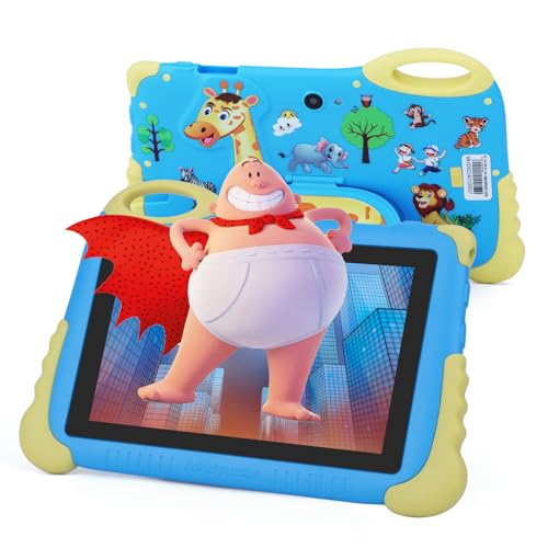C idea 7-Zoll-Tablets für Kinder, Android 13 HD-IPS-Bildschirmanzeige Kinder-Tablets 2 GB + 32 GB, WLAN, Dual-Kameras, Lern-Lerntablett für Kleinkinder Blau von C idea