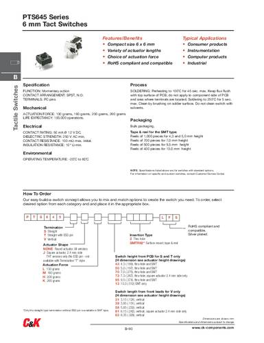 C & K Switches PTS645SL432LFS von C & K Switches