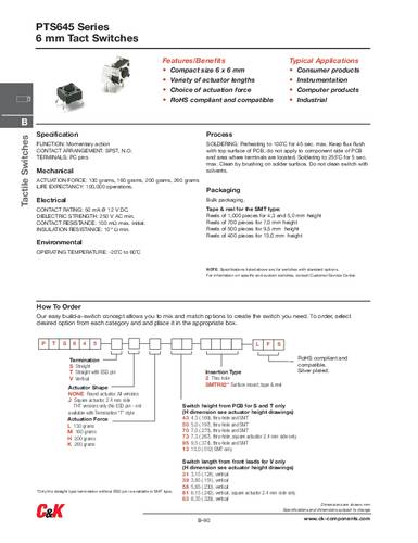 C & K Switches PTS645SL502LFS von C & K Switches