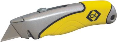 C.K Cutter mit Softgriff und einziehbarer Klinge mit magnetischem Klingenhalter und Schnurschneidekerbe (T0957-1) von C.K Tools