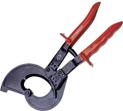 C.K Hochleistungs-Kabelschneider, Länge: 320 mm mit Knarrenmechansimus, Schneidbacken aus hochwertigem - 1 Stück (T3678) von C.K Tools