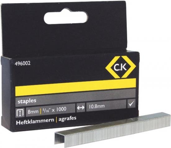 C.K Tackerklammern, 10,5 x 10 mm, Inhalt: 1.000 Stück hochqualitative Stahltackerklammern, verzinkt zum - 1 Stück (496003) von C.K Tools