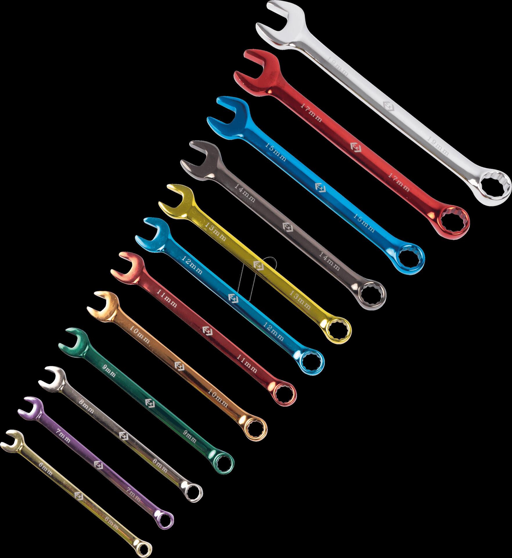 C.K Tools Kombinierter Schraubenschlüsselsatz, farbcodiert (T4346M12ST) von C.K Tools