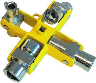 C.K Universal Kreuzschlüssel für Schaltschränke Vierkantprofile: 5 - 6 - 7-8 - 9-10 mm, Dreikant: 7 - 8-9 - (T4451-2) von C.K Tools