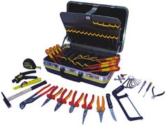 C.K Werkzeugkoffer für Elektriker, 26-teilig Hartschalenkoffer aus ABS mit Aluminiumrahmen, 2 - 1 Stück (T1641) von C.K Tools