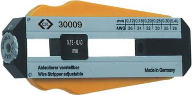 C.K. Abisolierwerkzeug - einstellbar für 6 Kabeldurchmesser Ø 0,12 - 0,40 mm (330009) von C.K Tools