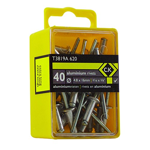 C.K T3819A 620 Aluminium Nieten Silber 4,8 x 16 mm 3/16 Zoll 40 Stück C.K T3819A 620 Aluminium Nieten Silber 4,8 x 16 mm 3/16 Zoll 40 Stück von C.K