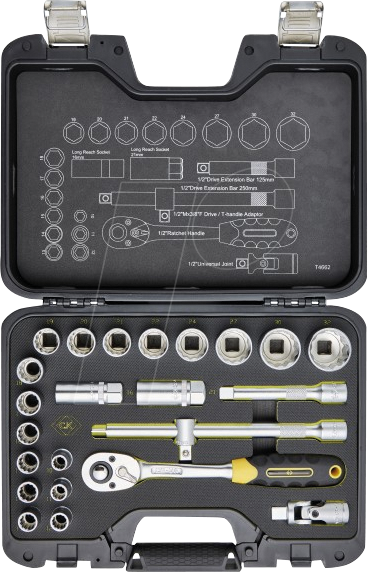 CK T4662 - Steckschlüsselsatz, Multi, 1/2”, 24-teilig von C.K