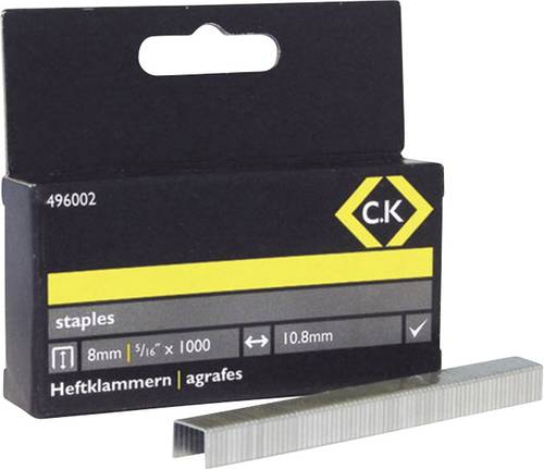 C.K 496002 Tackerklammern Typ 140 1000 St. Abmessungen (L x B) 8mm x 10.5mm von C.K