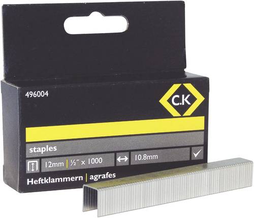 Tackerklammern 1000 St. C.K 496004 Abmessungen (L x B) 12mm x 10.5mm von C.K