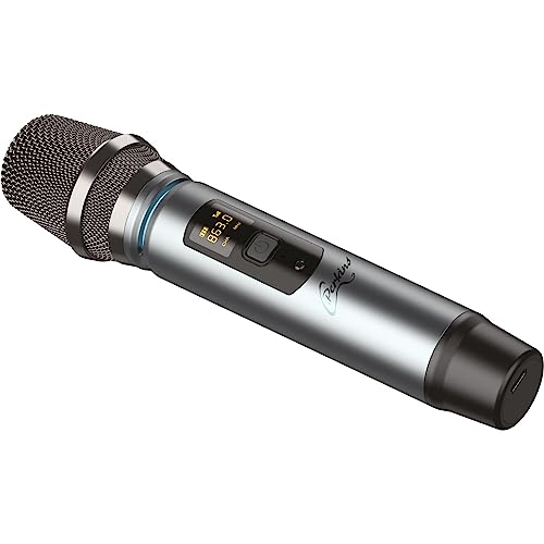 C.Perkins - ROADY-FL-MIC - Professionelles drahtloses UHF-Handmikrofon mit Akku und Digitalanzeige - UHF 863-865MHz - Graues Metall C.Perkins - ROADY-FL-MIC - Professionelles drahtloses UHF-Handmikrofon mit Akku und Digitalanzeige - UHF 863-865MHz - Graues Metall von C.Perkins
