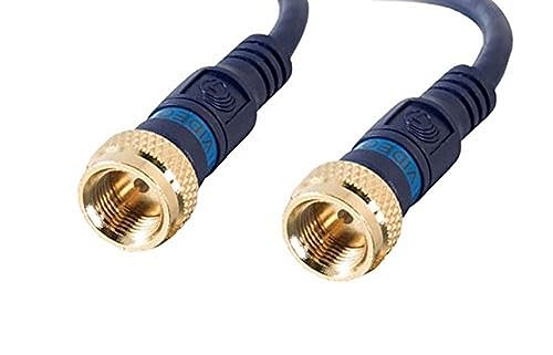 C2G/Cables to Go 27226 Velocity Mini-Koaxialkabel F-Kabel, blau (3 Füße) von C2G