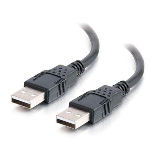 C2G /Cables to Go 28105 USB 2.0 A-Stecker auf A-Stecker, 1 m, Schwarz von C2G